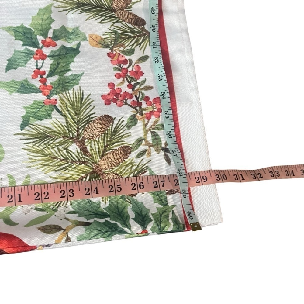 New!Benson Mills Cardinal Table Cloth, Holiday, Winter, and Christmas Tablecloth - Picture 8 of 9